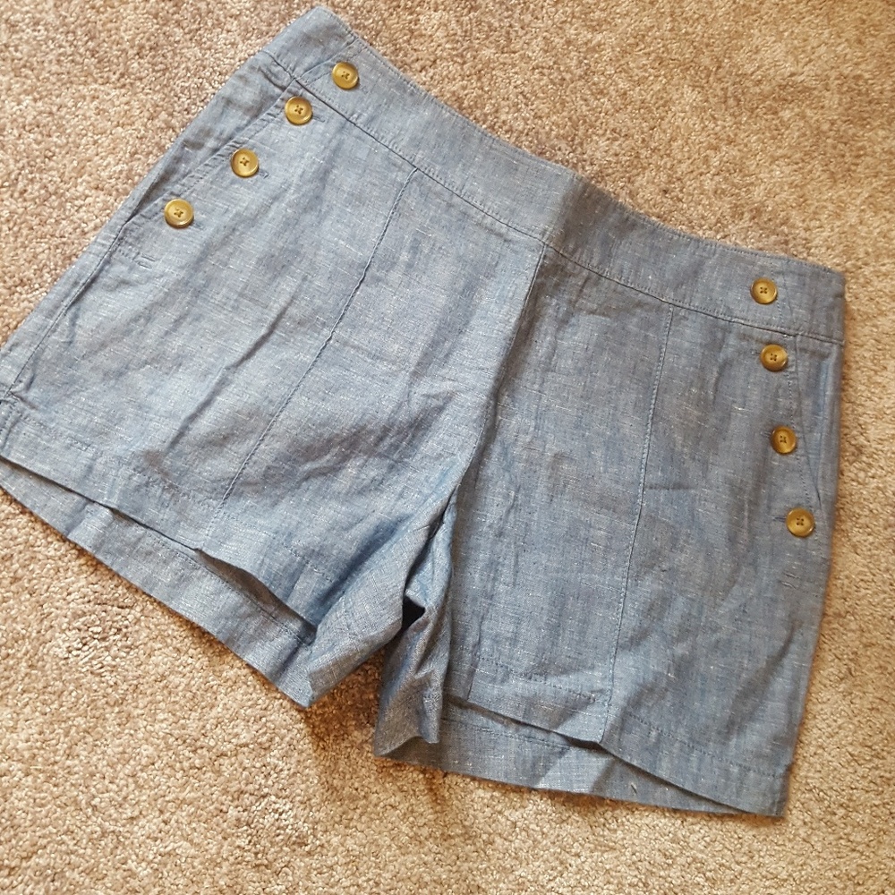 Loft Chambray Shorts NWT